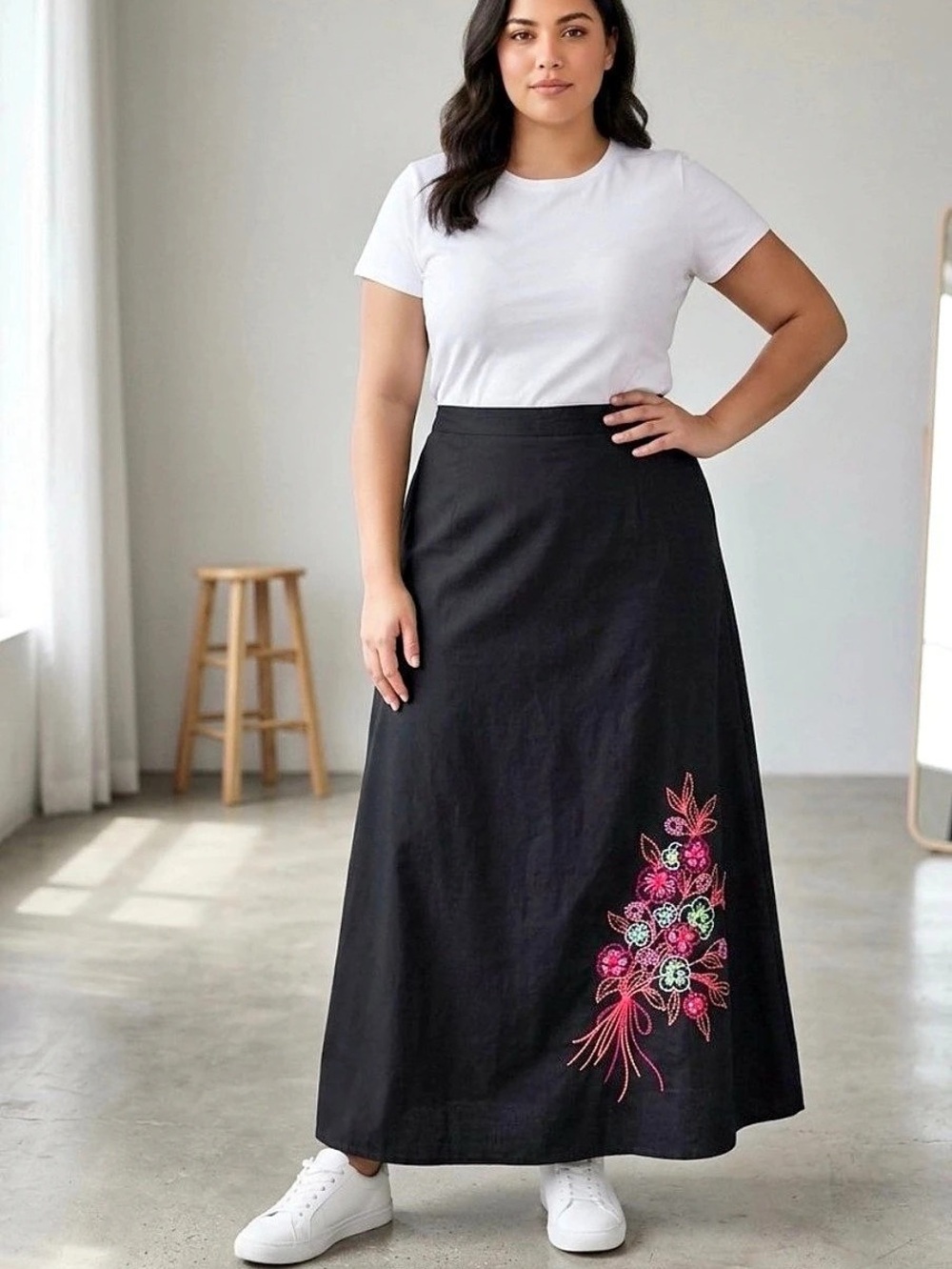 Giorgio Fiorlini Tosca Embroidered Linen Blend Maxi